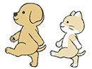 イラスト:犬と猫